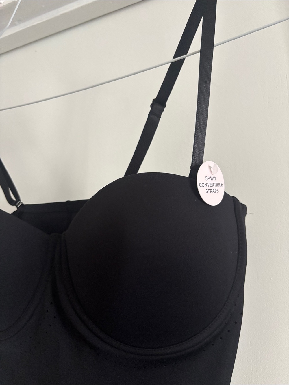 ❤️NWT Danskin Black Supportive Bodysuit with 5-Way Convertible Straps Medium - Picture 3 of 6
